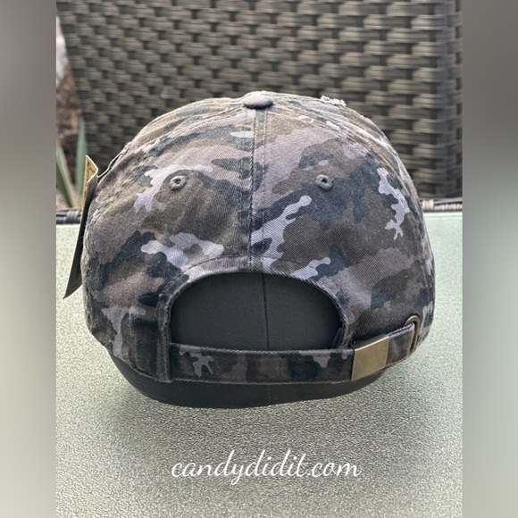 NWT Handmade, Camouflage & Distressed Jeep Girl Bling Ball Cap 100% Cotton - Picture 8 of 10